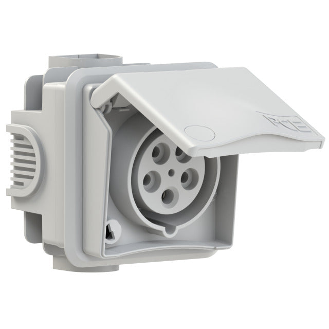 CEE Unterputzdosen 16A - 32A | 400V | IP44 | mit Beschriftungsfeld - PCE
