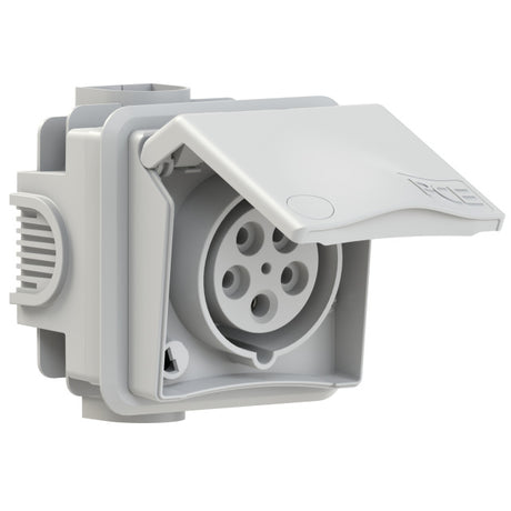 CEE Unterputzdosen 16A - 32A | 400V | IP44 | mit Beschriftungsfeld - PCE
