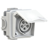 CEE Unterputzdosen 16A - 32A | 400V | IP44 | mit Beschriftungsfeld - PCE
