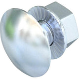 Flachrundschraube M6 x 12 mm mit Vierkantansatz und Kombimutter, galvanisch verzinkt