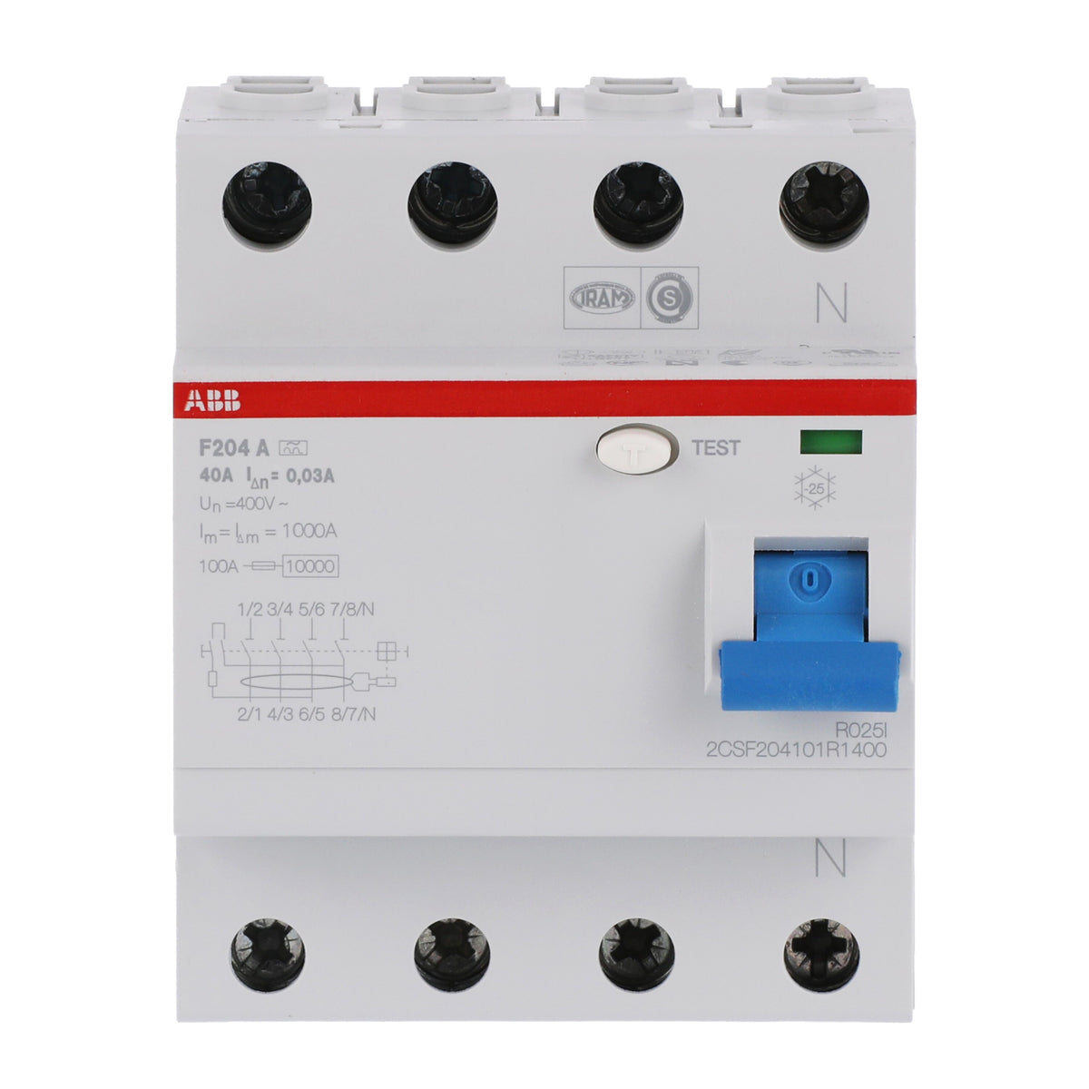ABB Set 1x FI-Schutzschalter F204A-40/0,03 + 8x Sicherungsautomat S201-B16 + 1x PS3/12FI Sammelschiene