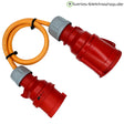 CEE-Adapter mit PUR-Leitung, CEE-Stecker 5-polig 16 A auf CEE-Kupplung 5-polig 32 A, 400 V