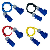 Camping/Caravan/Boot CEE-Verlängerung 230V 3-polig 16A, Gummileitung H07RN-F 3G2,5 | 1m-50m | verschiedene Farben