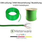 EIB-Leitung / KNX-Steuerleitung / Busleitung J-Y(ST)Y 2x2x0,8 grün | 1 Meter - 500 Meter