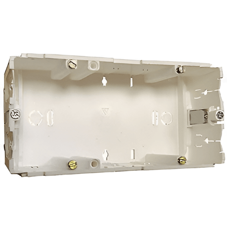 GEWISS Brüstungskanal 70x100/130/170 aus Hart-PVC, weitere Ansicht des Kanalsystems mit Zubehör