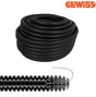 GEWISS Wellrohr M40 mit Einzugshilfe, flexibles PVC-Leerrohr mit eingezogenem Zugdraht, schwarz