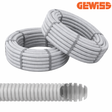 Leichtes GEWISS Wellrohr in Grau, flexibles PVC-Leerrohr der Druckklasse 320 N