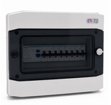 Aufputzverteiler IP65 bestückt - Hager FI + Hager B16 - inkl. Phasenschiene & N/PE-Klemme