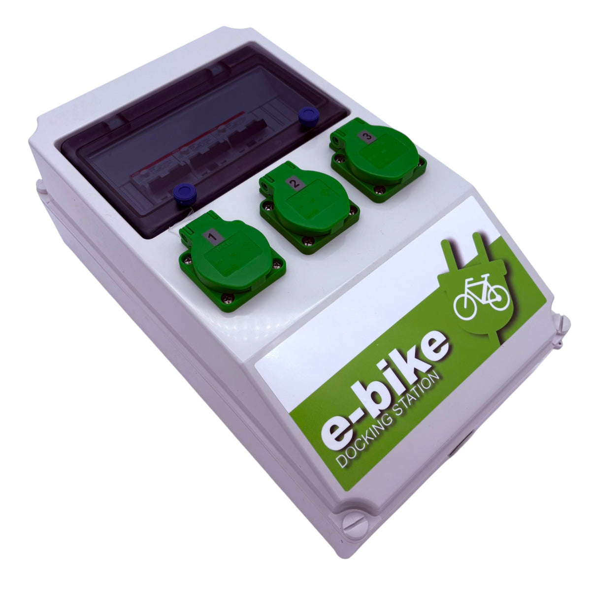 SANOS e-bike Wandverteiler ABB/PCE -  3x Schukodosen 230 V mit FI/LS | SAN006