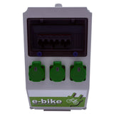 SANOS e-bike Wandverteiler ABB/PCE -  3x Schukodosen 230 V mit FI/LS | SAN006
