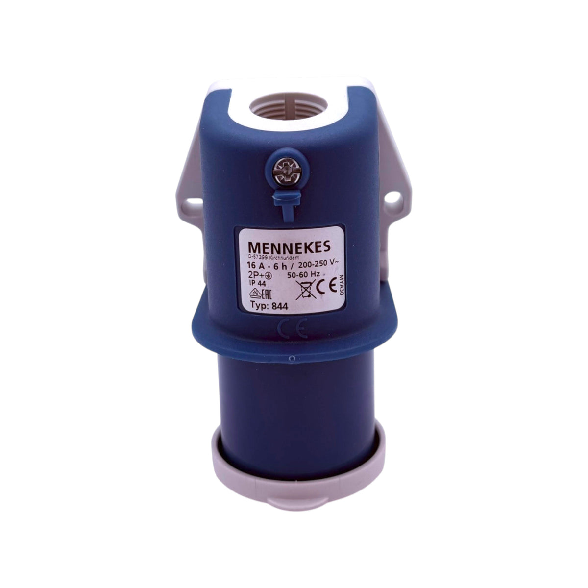 MENNEKES CEE-Wandgerätestecker mit Klappdeckel 16A, 3-polig, 230V, 6h, IP44
