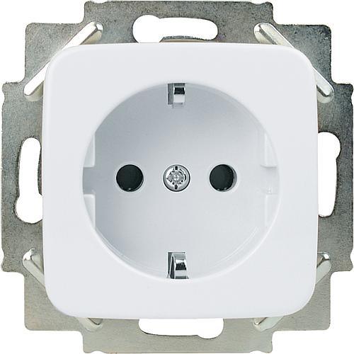 Klein-SI Steckdose mit Abdeckung, reinweiß KEUC/14Z10