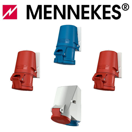 Mennekes CEE-Wanddosen 16A und 32A, 3- und 5-polig, Schutzart IP44