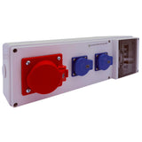 SANOS Wandverteiler ABB/PCE - 1x CEE 16A und 2x Schukodosen | SAN004