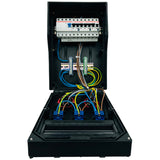 SANOS Vollgummiverteiler ABB/PCE - 1x CEE 32A 1x CEE 16A und 3x Schukodosen mit FI | SAN024