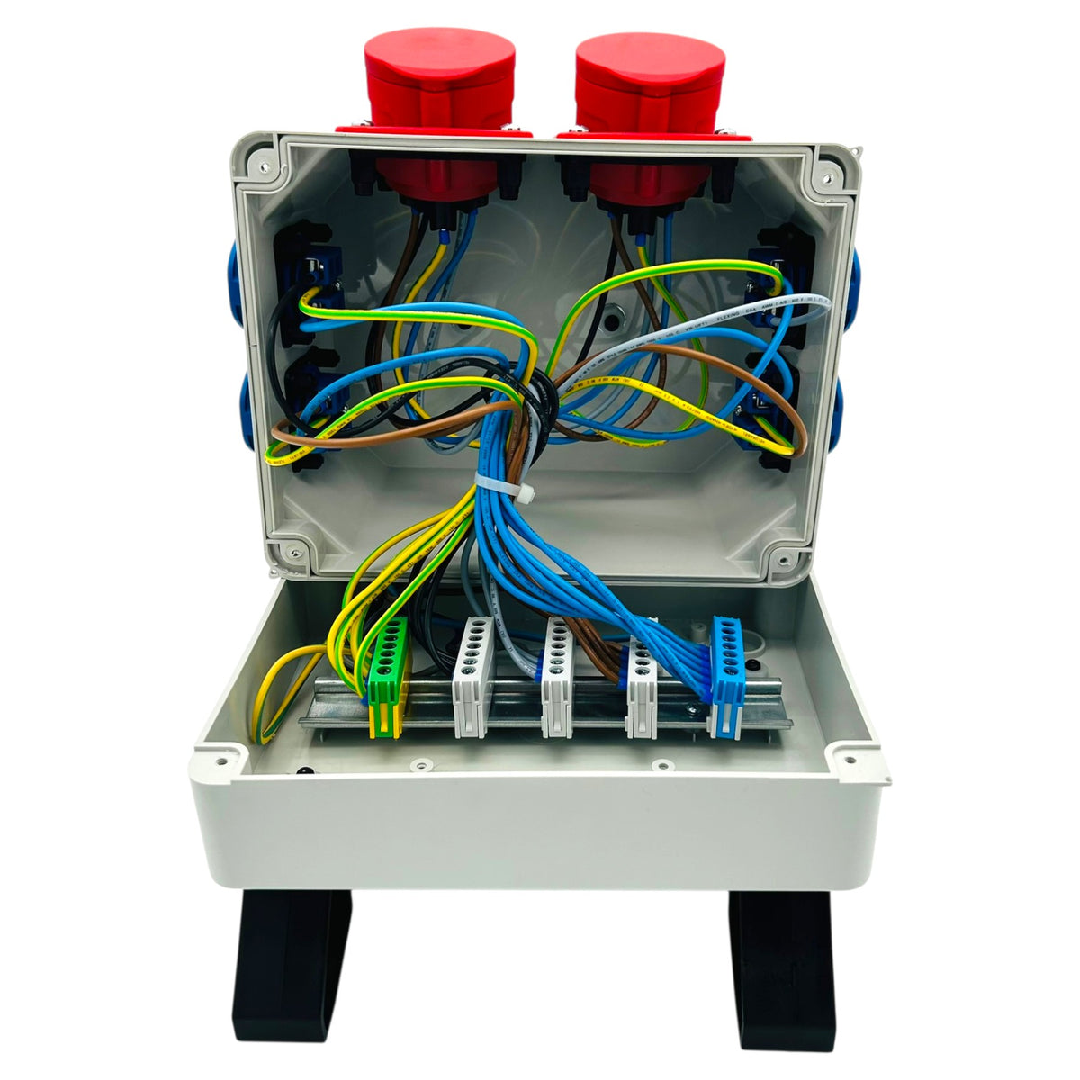 SANOS Mobilverteiler PCE - 2x CEE 16A und 4x Schukdosen mit  Zuleitung | SAN027