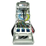 SANOS Standverteiler ABB/PCE - 1x CEE 32A 2x CEE 16A und 3x Schukodose mit FI & Zuleitung | SAN029
