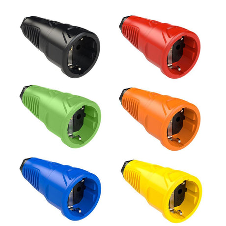 PCE Taurus Schuko-Kupplung 2520 mit Vollgummi-Einsatz, IP20, 16 A, 250 V, Farbübersicht