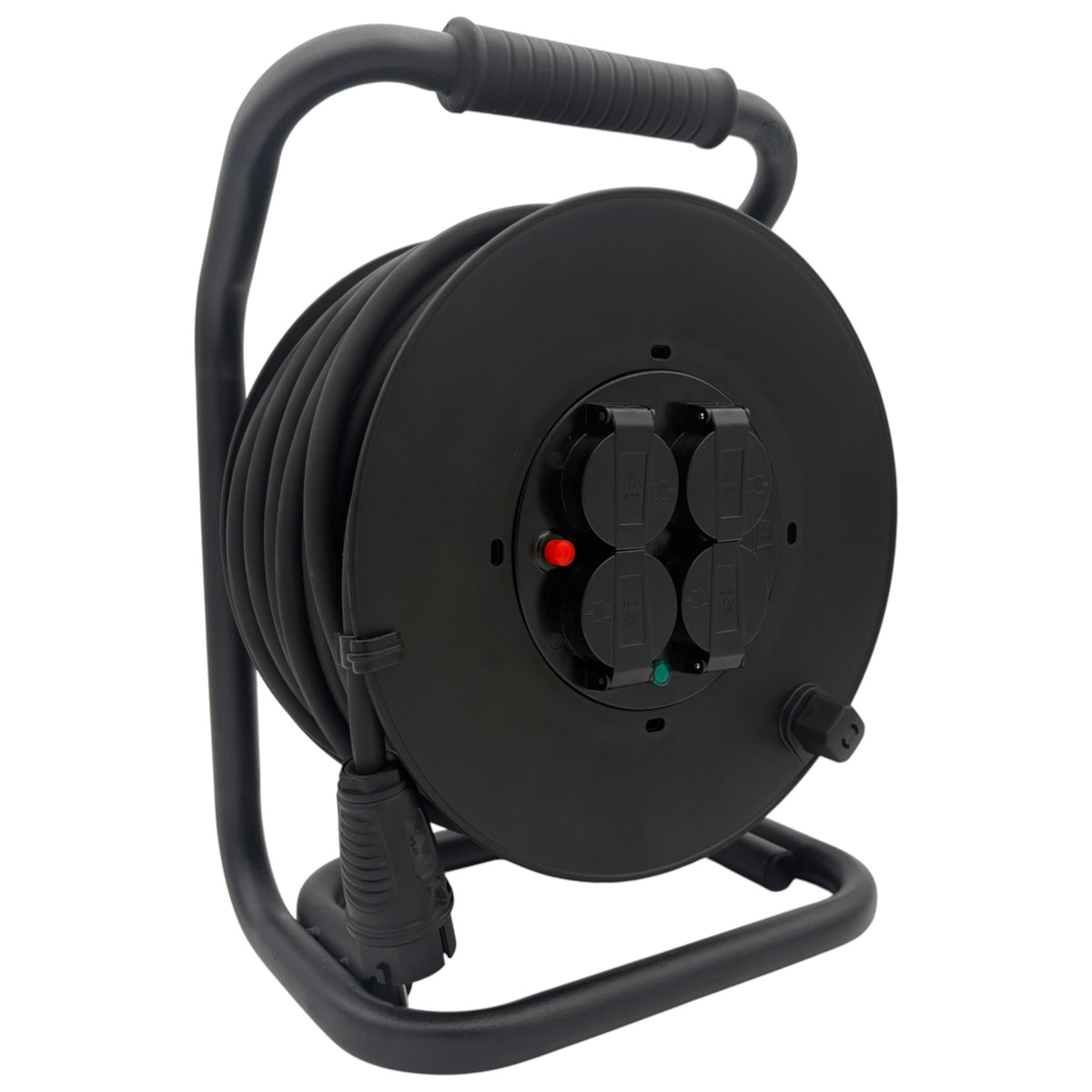 SANOS Kabeltrommel LED-Spannungsanzeige - Gummileitung H07RN-F 3G1,5mm² - 3G2,5mm² | 20 - 40 Meter | Made in Germany