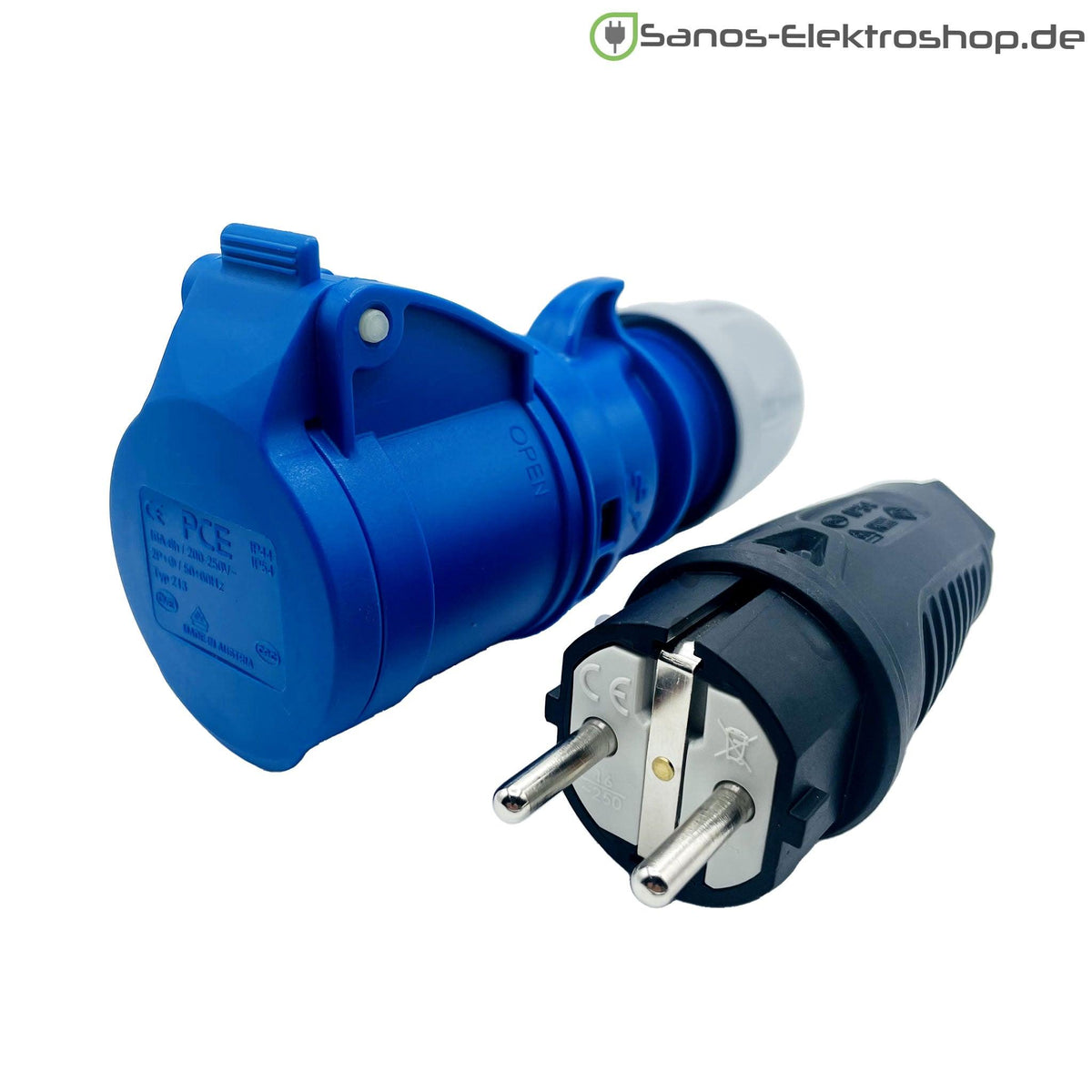 H07BQ-F 3G2,5 in grün mit CEE-Kupplung 16 A 230 V 6 h, Schutzart IP44, Länge 1 bis 50 m