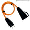 Schuko-Verlängerung mit Deckel am Band, PUR H07BQ-F 3G1,5 mm², IP44 – Ausführung in Orange
