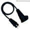 Schuko-Verlängerung mit Federklappdeckel, PUR H07BQ-F 3G1,5 mm², IP44 – Ausführung in Schwarz