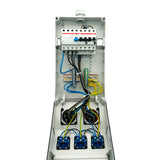 SANOS Wandverteiler ABB/PCE - 1x CEE 32A 1x CEE 16A und 3x Schukodosen mit FI | SAN037