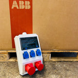 SANOS Wandverteiler ABB/PCE - 1x CEE 32A 1x CEE 16A und 3x Schukodosen mit FI | SAN037