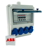 SANOS Wandverteiler ABB/PCE - 4x Schukodose | einzeln gesichert | SAN033