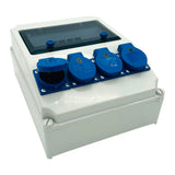 SANOS Wandverteiler ABB/PCE - 4x Schukodose | einzeln gesichert | SAN033