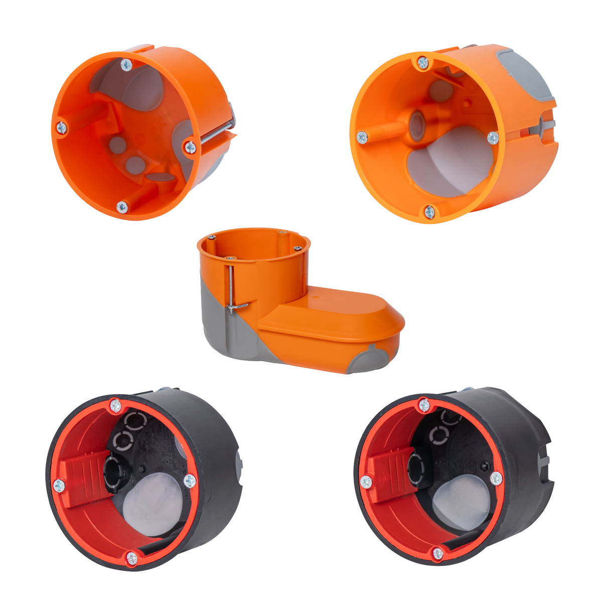 F-Tronic Hohlwand- & Brandschutzdosen Ø 68 mm – winddicht | flach & tief | Elektronik- & F30–F120 Brandschutzdosen