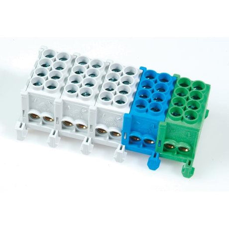 Abzweigklemme, Klemmblock, Verteilerklemme, 25mm² 5-pol. 400V 4 Klemmstellen je Pol, 1 Stück - sinoselektroshop.com