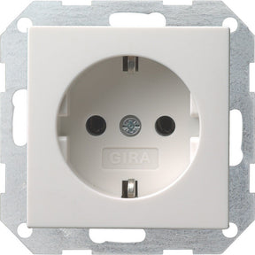GIRA 018803 System 55 Schuko-Steckdose, Reinweiß glänzend - sinoselektroshop.com