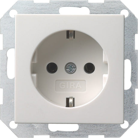 GIRA 018803 System 55 Schuko-Steckdose, Reinweiß glänzend - sinoselektroshop.com
