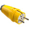 PCE Taurus Schuko-Stecker IP54 mit Polyamid-Einsatz in Gelb, 16 A, 250 V, Typ 0511