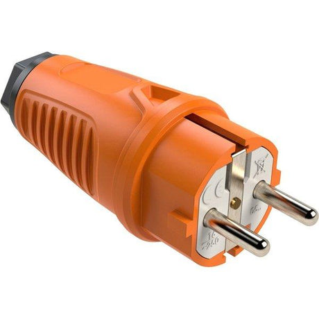 PCE Taurus Schuko-Stecker IP54 mit Polyamid-Einsatz in Orange, 16 A, 250 V, Typ 0511