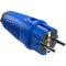 PCE Taurus Vollgummi-Schuko-Stecker IP54 in Blau, 16 A, 250 V, Typ 0512