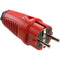 PCE Taurus Vollgummi-Schuko-Stecker IP54 in Rot, 16 A, 250 V, Typ 0512