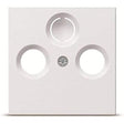 GIRA 086903 Zentalplatte 3-fach Antennendose, System 55, Reinweiß glänzend - sinoselektroshop.com