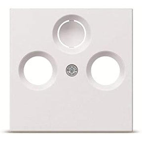 GIRA 086903 Zentalplatte 3-fach Antennendose, System 55, Reinweiß glänzend - sinoselektroshop.com