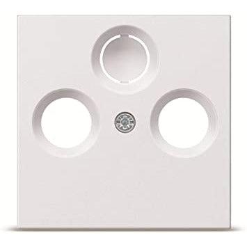 GIRA 086903 Zentalplatte 3-fach Antennendose, System 55, Reinweiß glänzend - sinoselektroshop.com