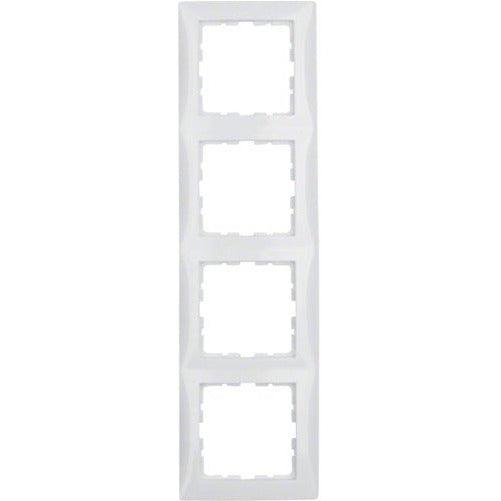 Berker 10148989 S.1 Rahmen 4-fach polarweiß glänzend - sinoselektroshop.com