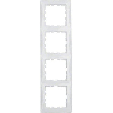 Berker 10148989 S.1 Rahmen 4-fach polarweiß glänzend - sinoselektroshop.com