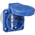 Maschinen-Steckdose, 230V, blau, IP54, Anschluss rückseitig, PCE 105-0b - sinoselektroshop.com