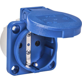 Maschinen-Steckdose, 230V, blau, IP54, Anschluss rückseitig, PCE 105-0b - sinoselektroshop.com