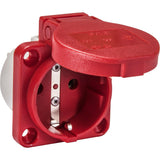 Maschinen-Steckdose, 230V, Rot, IP54, Anschluss rückseitig, PCE 105-0r - sinoselektroshop.com