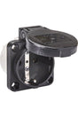 Maschinen-Steckdose, 230V, schwarz, IP54, Anschluss rückseitig, PCE 105-0s - sinoselektroshop.com