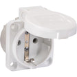 Maschinen-Steckdose, 230V, Weiß, IP54, Anschluss rückseitig, PCE 105-0w - sinoselektroshop.com