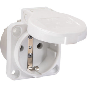 Maschinen-Steckdose, 230V, Weiß, IP54, Anschluss rückseitig, PCE 105-0w - sinoselektroshop.com
