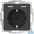2USB 106206 USB-Steckdose, anthrazit, mit Kinderschutz - sinoselektroshop.com